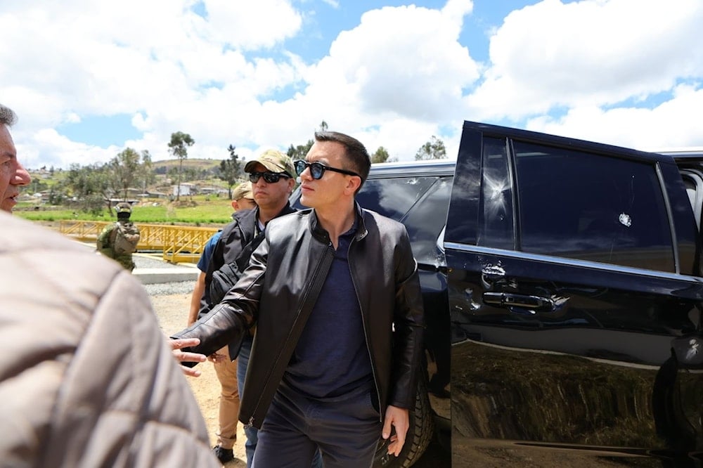 Ataque a la caravana presidencial en Ecuador (Foto: @Presidencia_Ec)