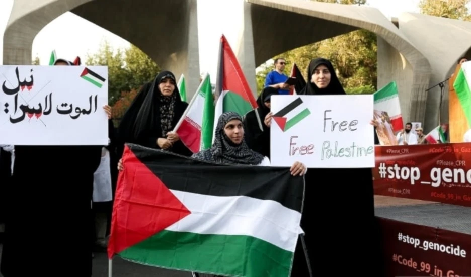 Manifestantes iraníes apoyan la causa palestina en Teherán (Foto: Agencias)