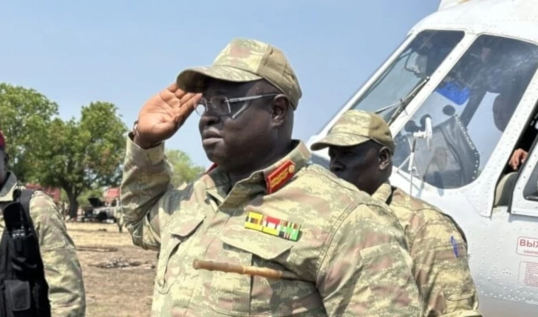 Comandante del ejército de Sudán del Sur, Paul Nang Majok.