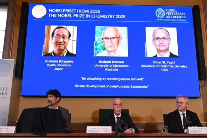 Premio Nobel de Química para los “arquitectos moleculares”. Foto: AFP. 