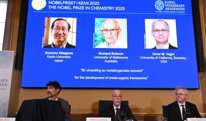 Premio Nobel de Química para los “arquitectos moleculares”. Foto: AFP.