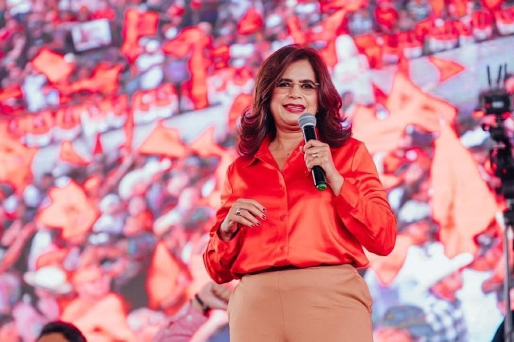 La candidata a la presidencia de Honduras por el oficialista partido Libertad y Refundación (Libre), Rixi Moncada.