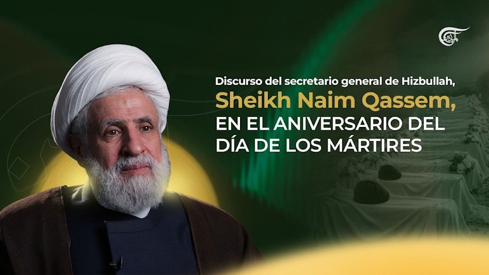 El secretario general de Hizbullah, el Sheikh Naim Qassem.