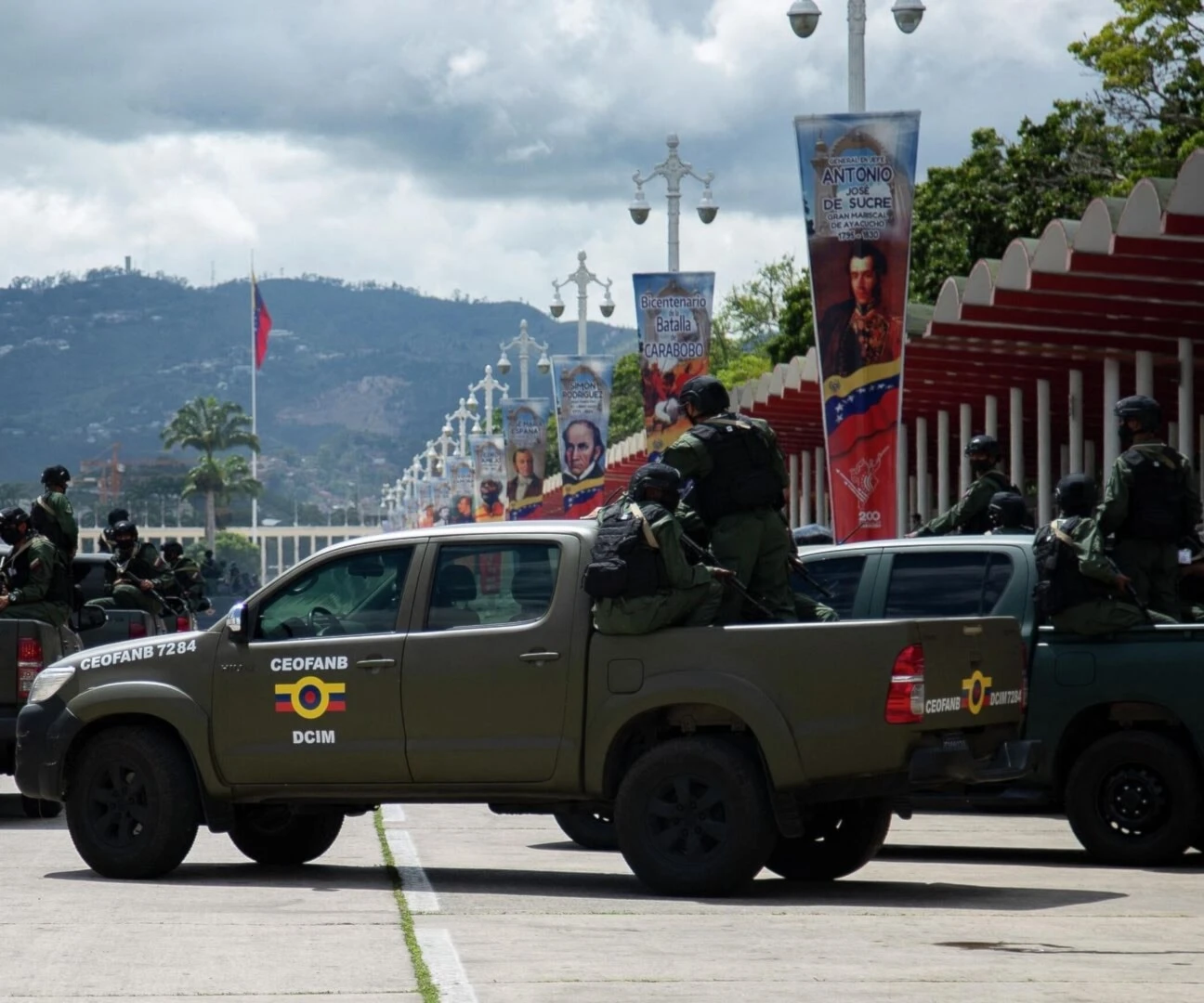 Efectivos de las Fuerzas Armadas Nacional Bolivariana de Venezuela.