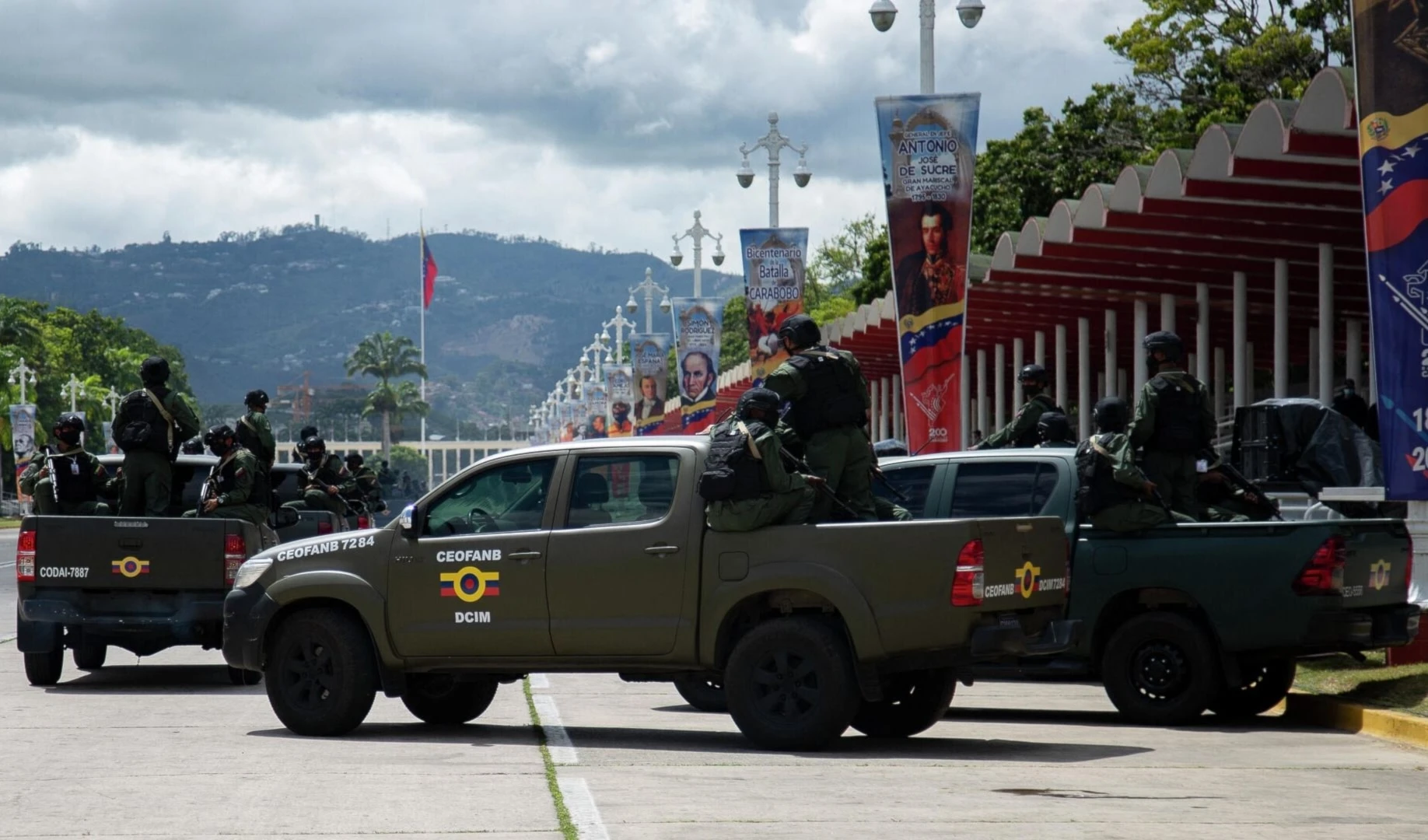 Efectivos de las Fuerzas Armadas Nacional Bolivariana de Venezuela.