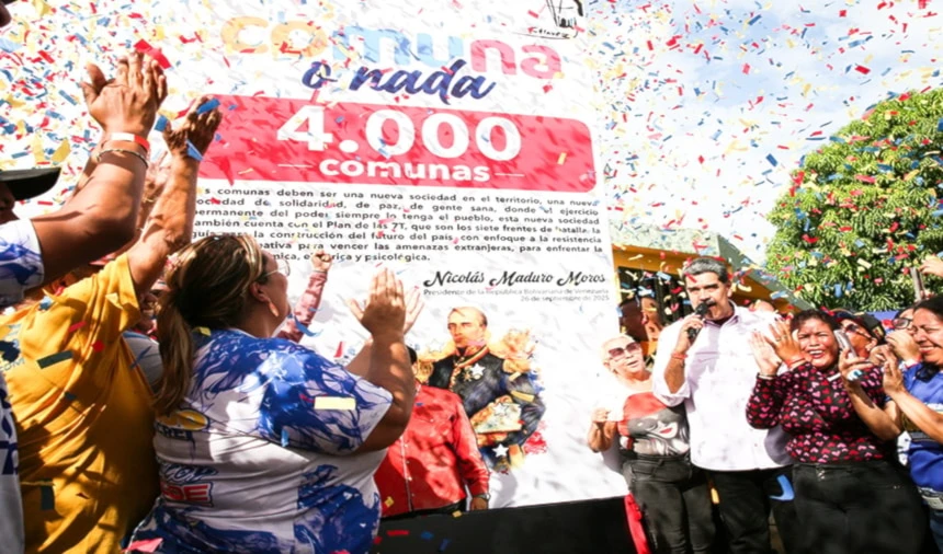 Presidente Maduro devela en Aragua hito de la comuna 4 mil rumbo a alcanzar la meta de 6 mil