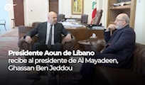 Presidente Aoun de Líbano recibe al presidente de Al Mayadeen, Ghassan Ben Jeddou