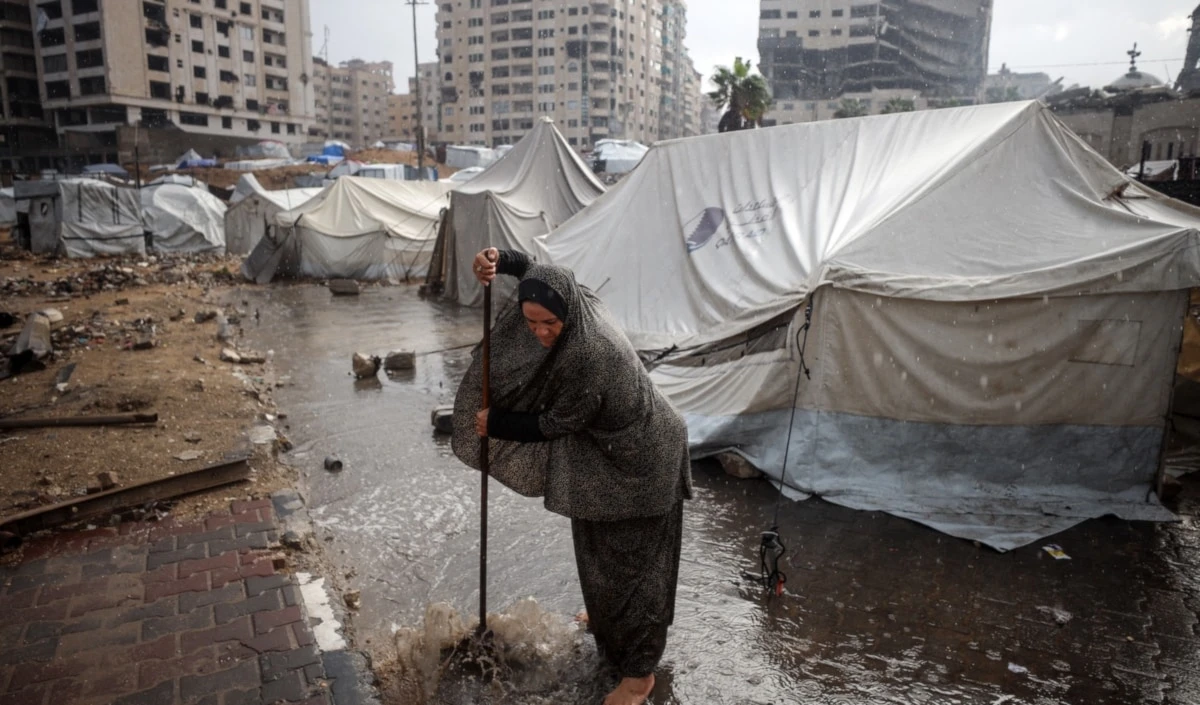 Clima agrava crisis de los desplazados en Gaza