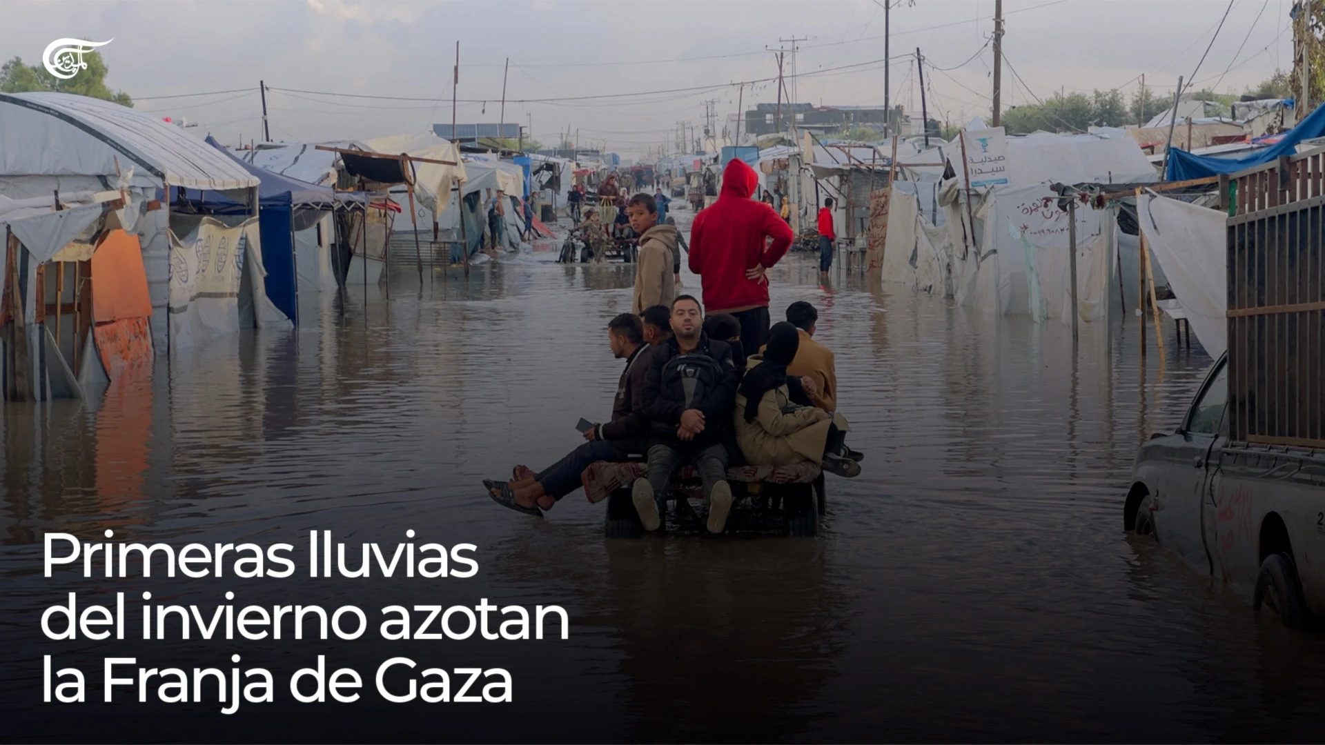Primeras lluvias del invierno azotan la Franja de Gaza