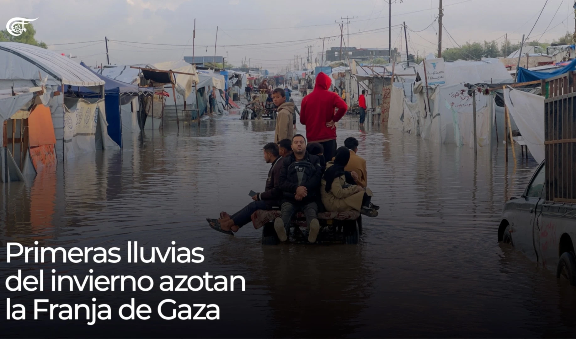 Primeras lluvias del invierno azotan la Franja de Gaza