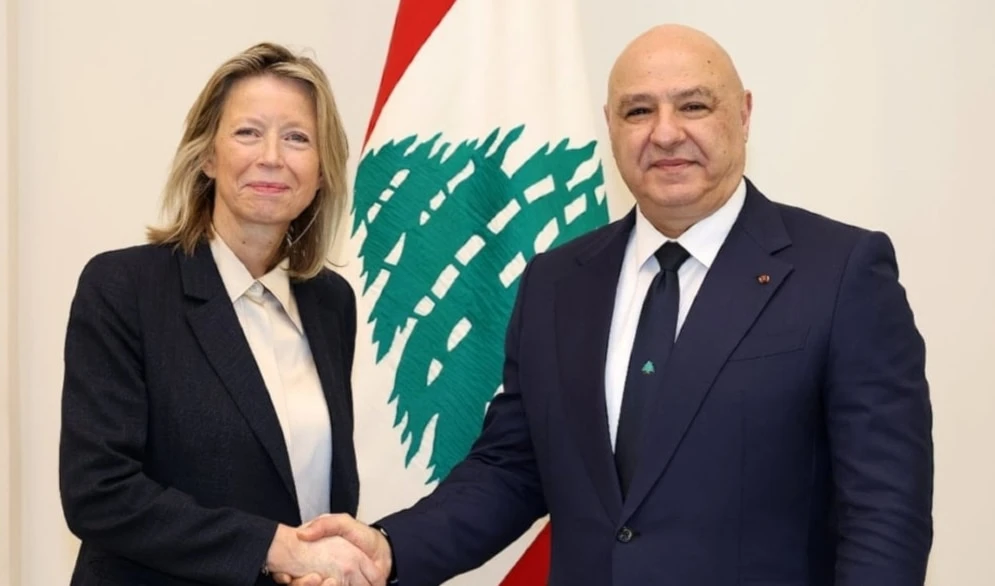 Encuentro de Aoun con la Representante Especial de la Unión Europea para los Derechos Humanos, Kajsa Ollongren.