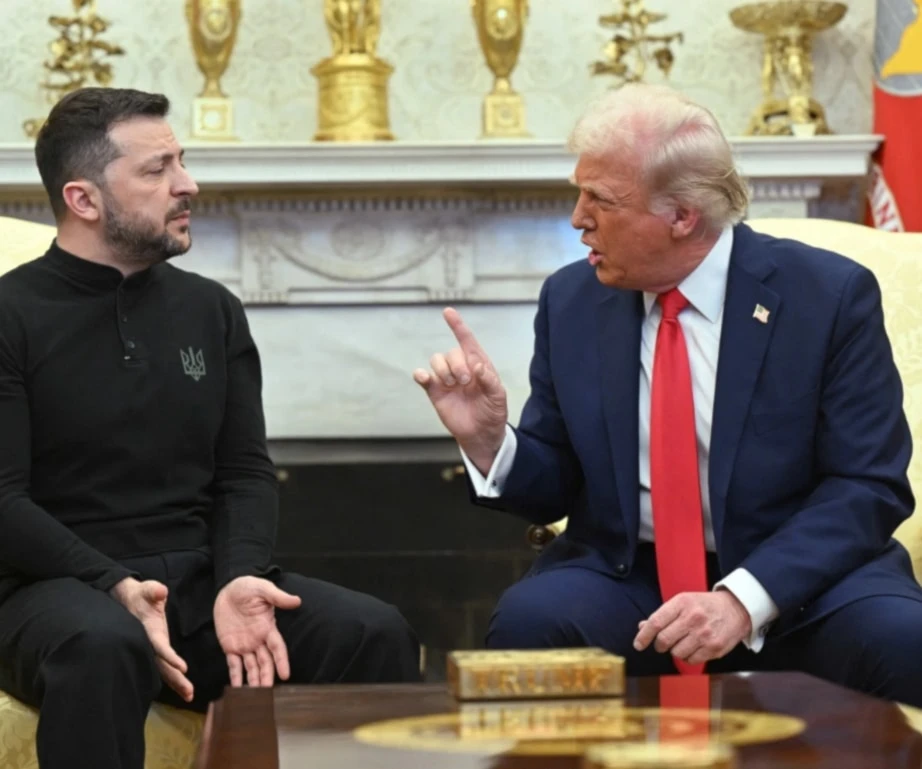 Donald Trump recibió a Zelensky en la Casa Blanca en febrero pasado.