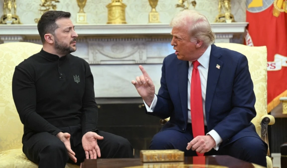 Donald Trump recibió a Zelensky en la Casa Blanca en febrero pasado.