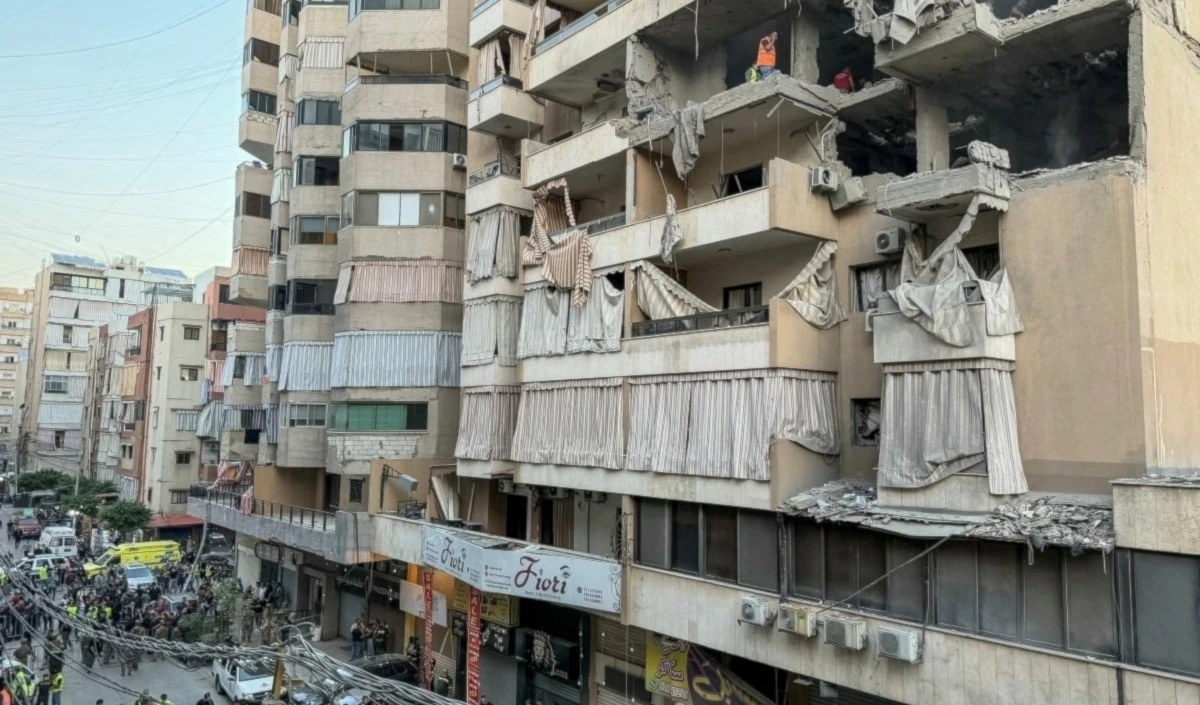 Lugar del ataque israelí contra el suburbio sur de Beirut, la capital del Líbano (Foto: AFP)