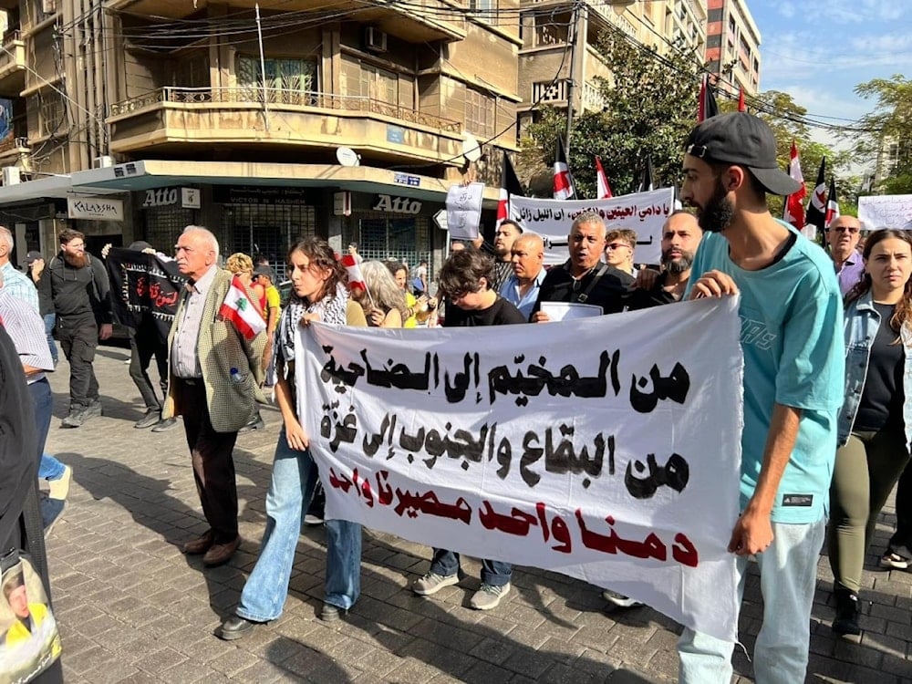 Manifestaciones en Beirut exigen el fin de las agresiones israelíes. 