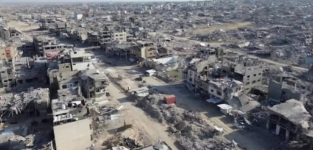 Vista aérea que muestra claramente la destrucción de la ciudad de Khan Younis. (Foto: Redes sociales)