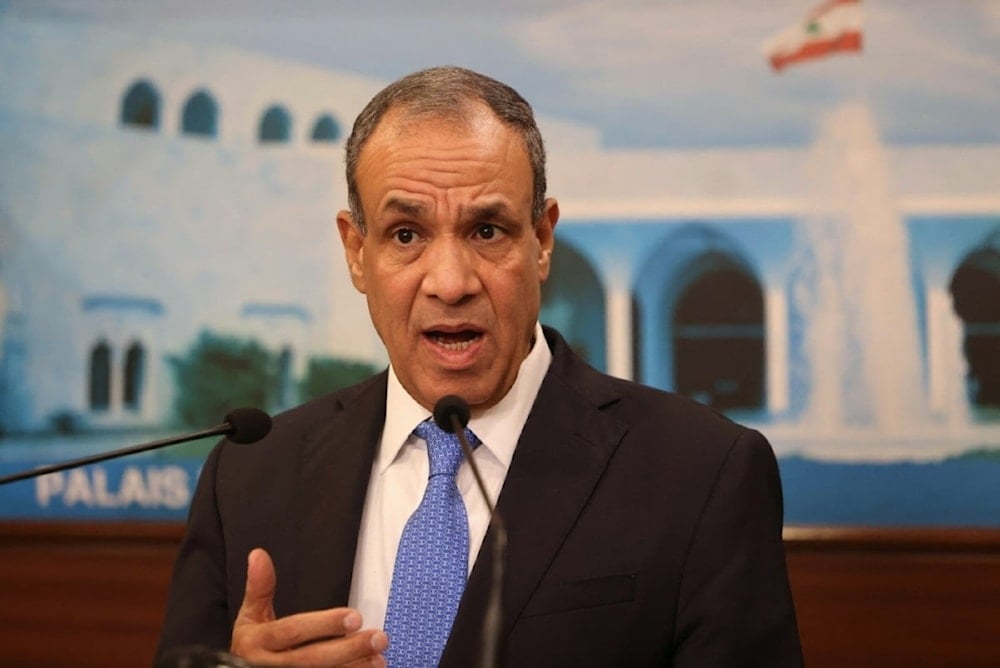 El ministro expresó su apoyo al presidente Aoun y a la iniciativa del ejército libanés para asumir el control de los puntos ocupados en el sur del país.