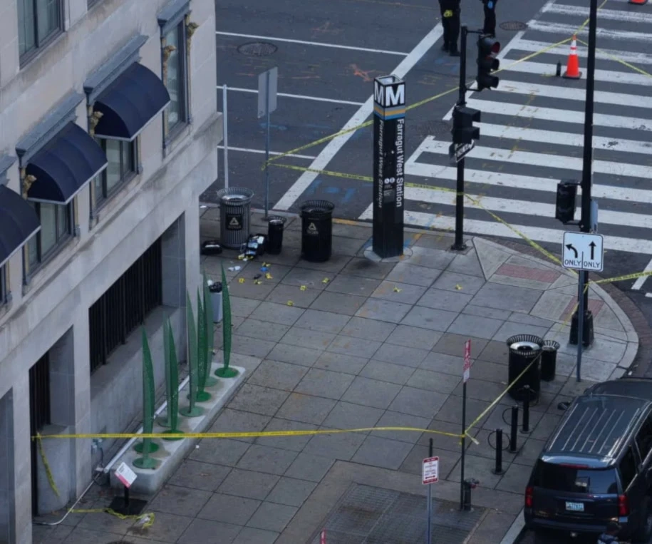 Escena del tiroteo cerca de la Casa Blanca (Foto: The New York Times)