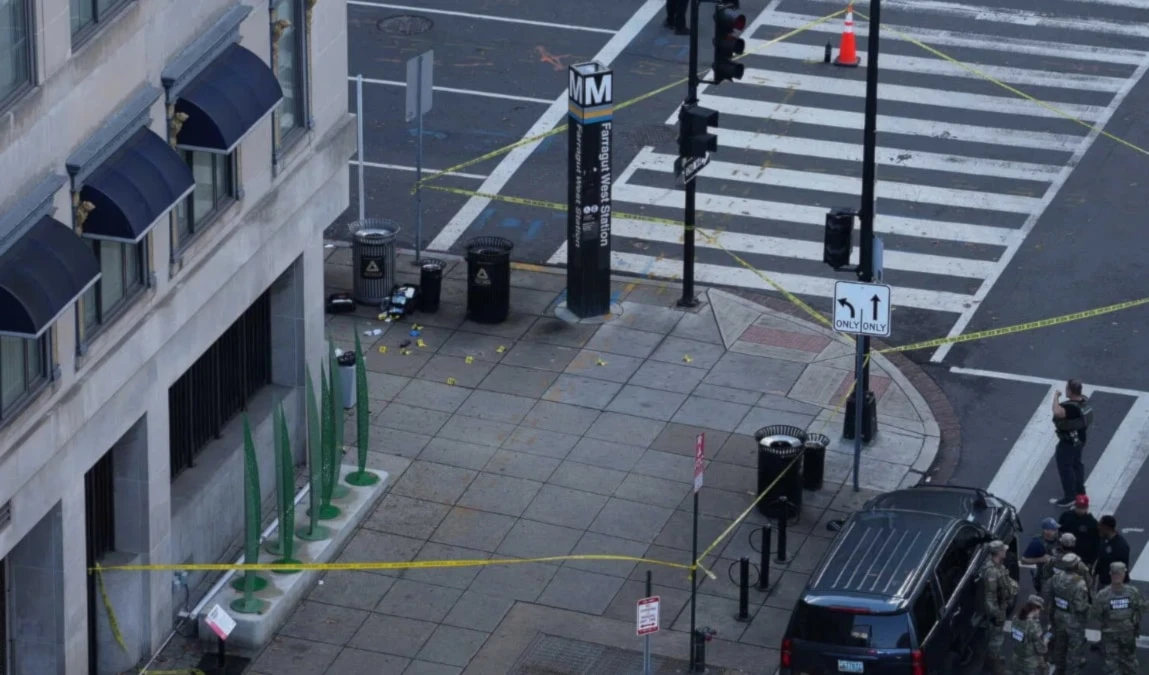 Escena del tiroteo cerca de la Casa Blanca (Foto: The New York Times)