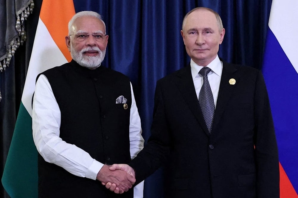 Vladímir Putin y Narendra Modi durante una reunión en el marco de la cumbre de la Organización de Cooperación de Shanghái (OCS) en Tianjin, China, el 1 de septiembre de 2025. (Foto: Reuters)