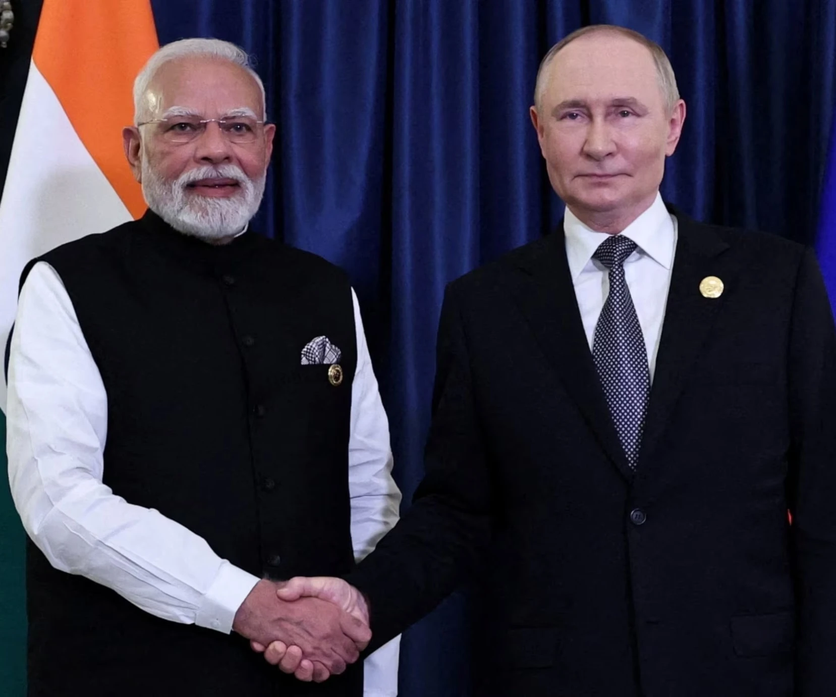 Vladímir Putin y Narendra Modi durante una reunión en el marco de la cumbre de la Organización de Cooperación de Shanghái (OCS) en Tianjin, China, el 1 de septiembre de 2025. (Foto: Reuters)
