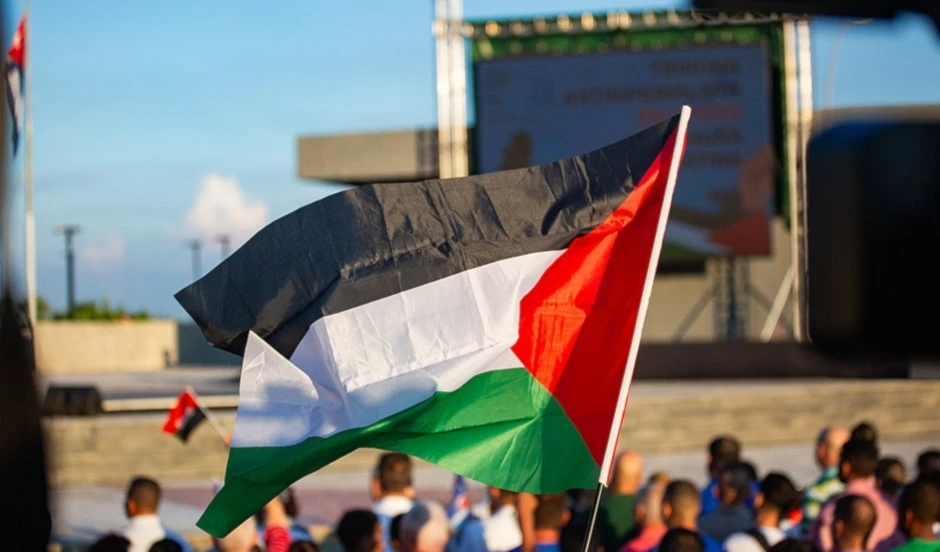 Acto de solidaridad con Palestina en La Habana. (Foto: Cubadebate)