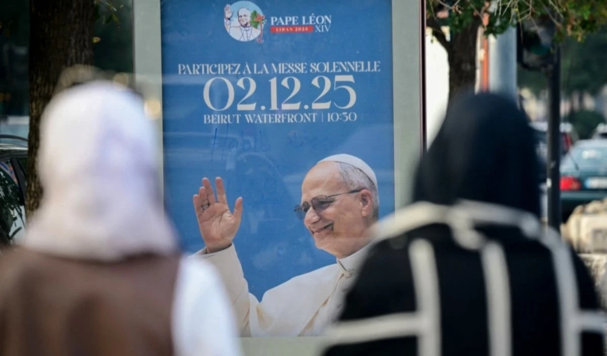 Beirut está lista para recibir mañana domingo al papa León XIV. (Foto: AFP)