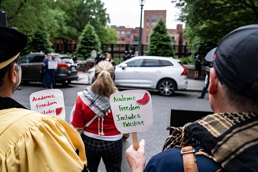 El silenciamiento del apoyo a Palestina ocurre en un contexto de criminalización del disenso en Estados Unidos.