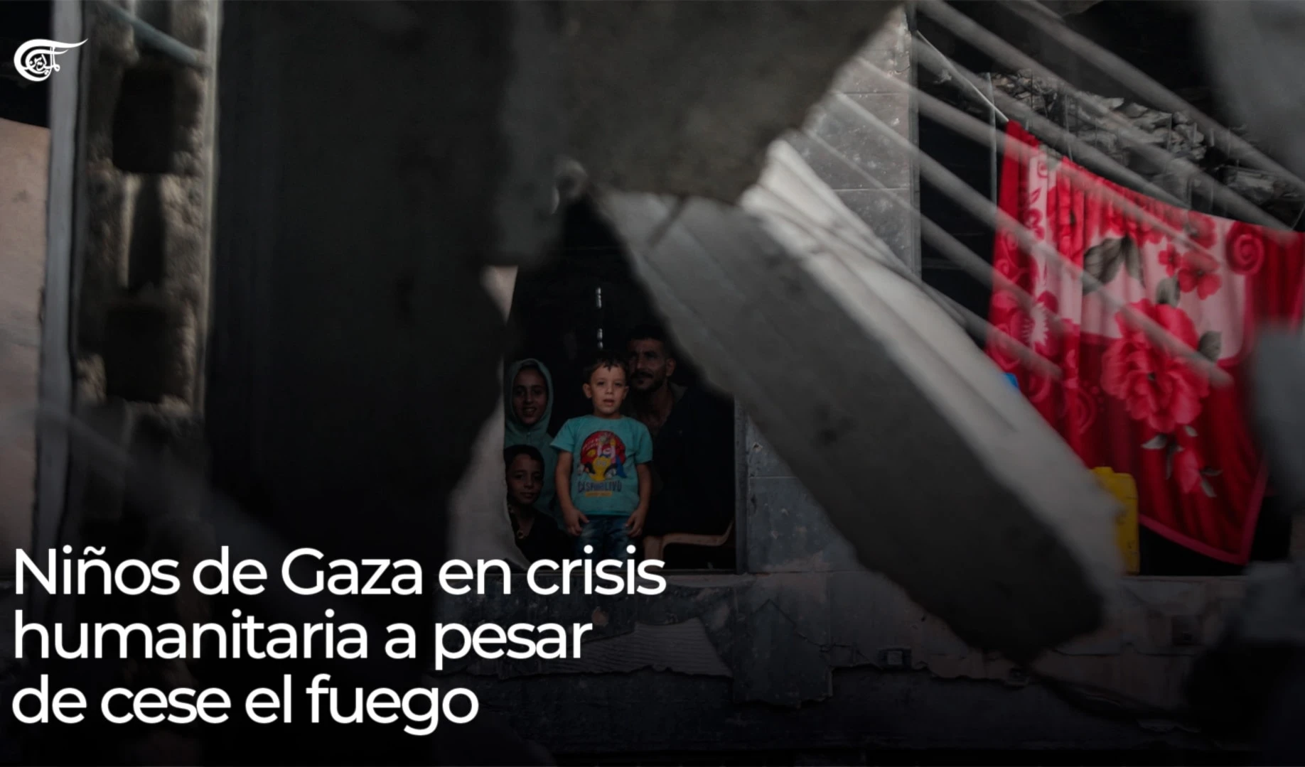 Niños de Gaza en crisis humanitaria a pesar de cese el fuego