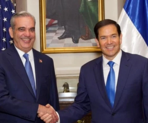 Presidente de República Dominicana junto a secretario de Estado de EE. UU. (Foto: Presidencia Dominicana)