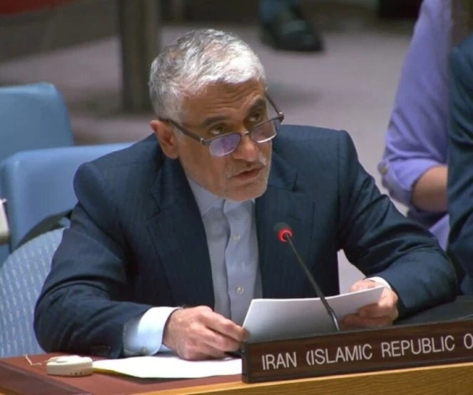 El embajador iraní ante Naciones Unidas, Amir Saeid Iravani.