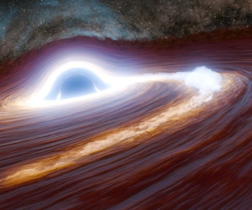 Agujero negro supermasivo lanza explosión récord en galaxia