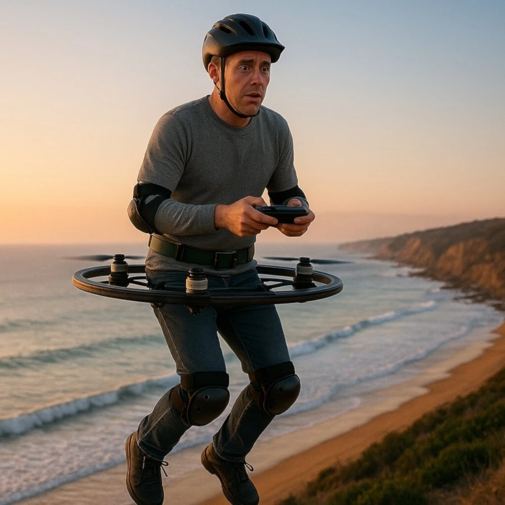 Drones montados en la cintura: experimento de movilidad personal