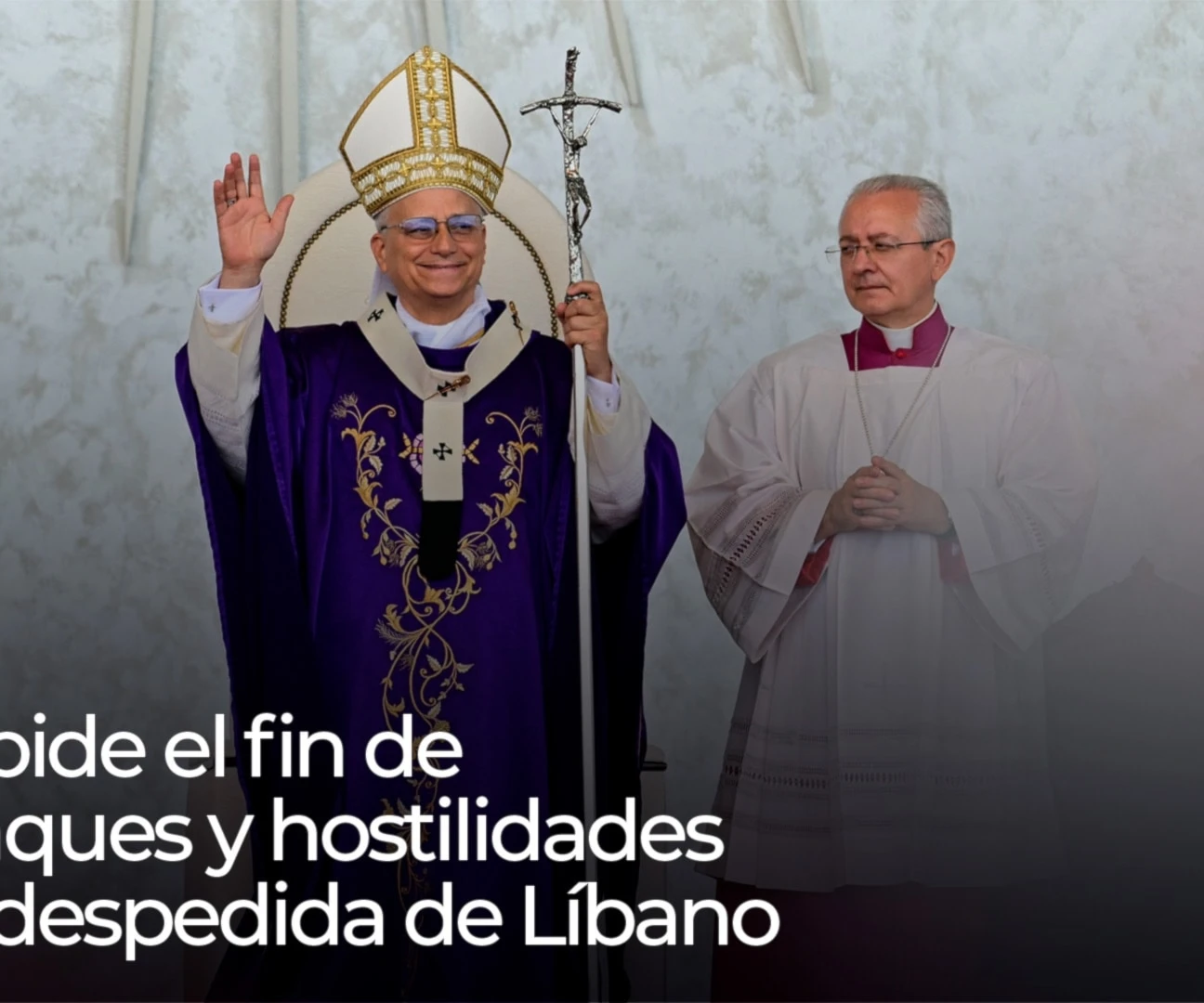 Papa León pide el fin de los ataques y hostilidades en su despedida de Líbano