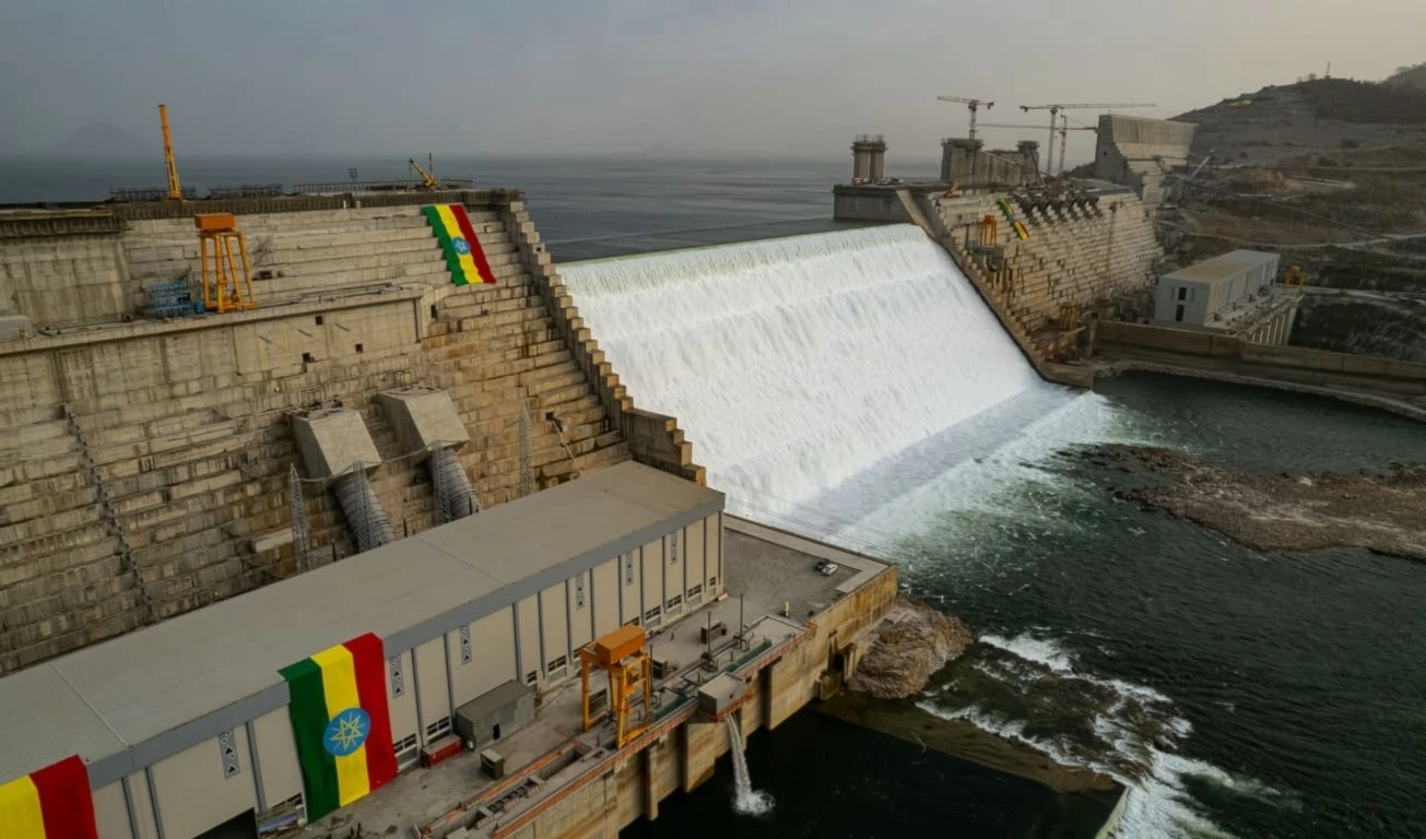 Gran Presa del Renacimiento construida por Etiopía en el río Nilo.