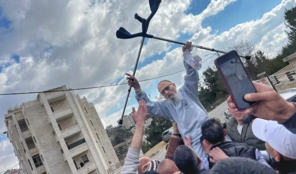 Los palestinos celebran en Ramallah la liberación de 183 cautivos en las cárceles israelíes.