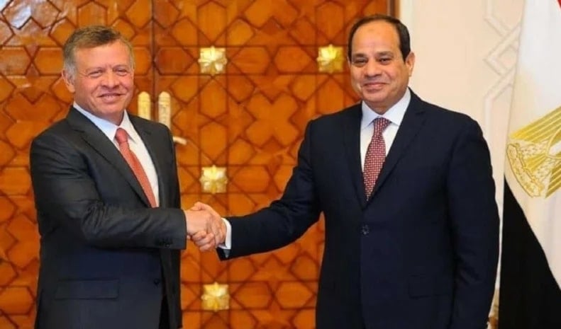 El presidente egipcio, Abdel Fattah el-Sisi, y el rey Abdullah II de Jordania durante un encuentro anterior. 