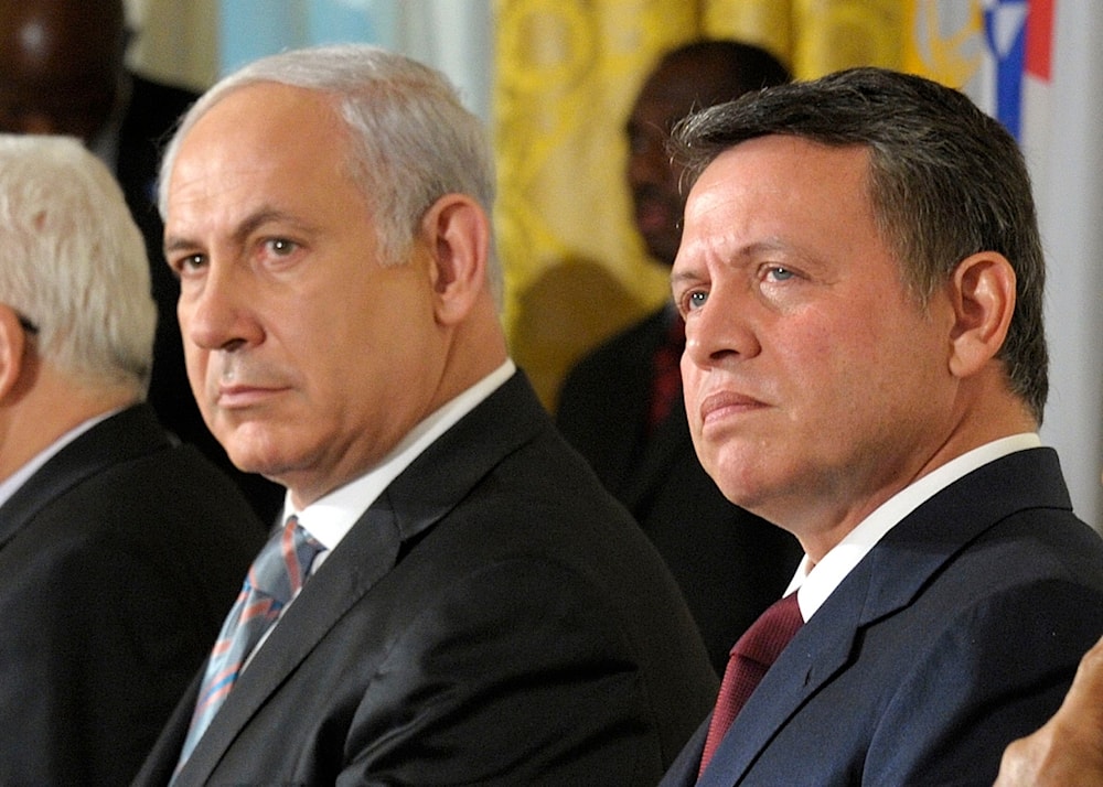 El primer ministro israelí, Benjamín Netanyahu, y el rey de Jordania, Abdullah II.