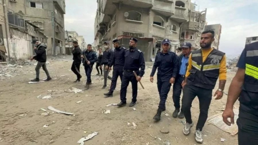 Efectivos de la policía palestina en Gaza.