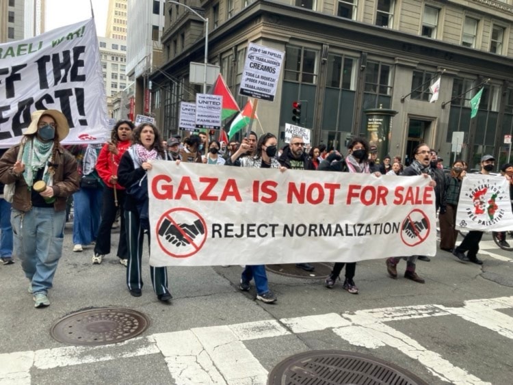 Gaza no está a la venta: protestas en EE.UU. en contra de Trump