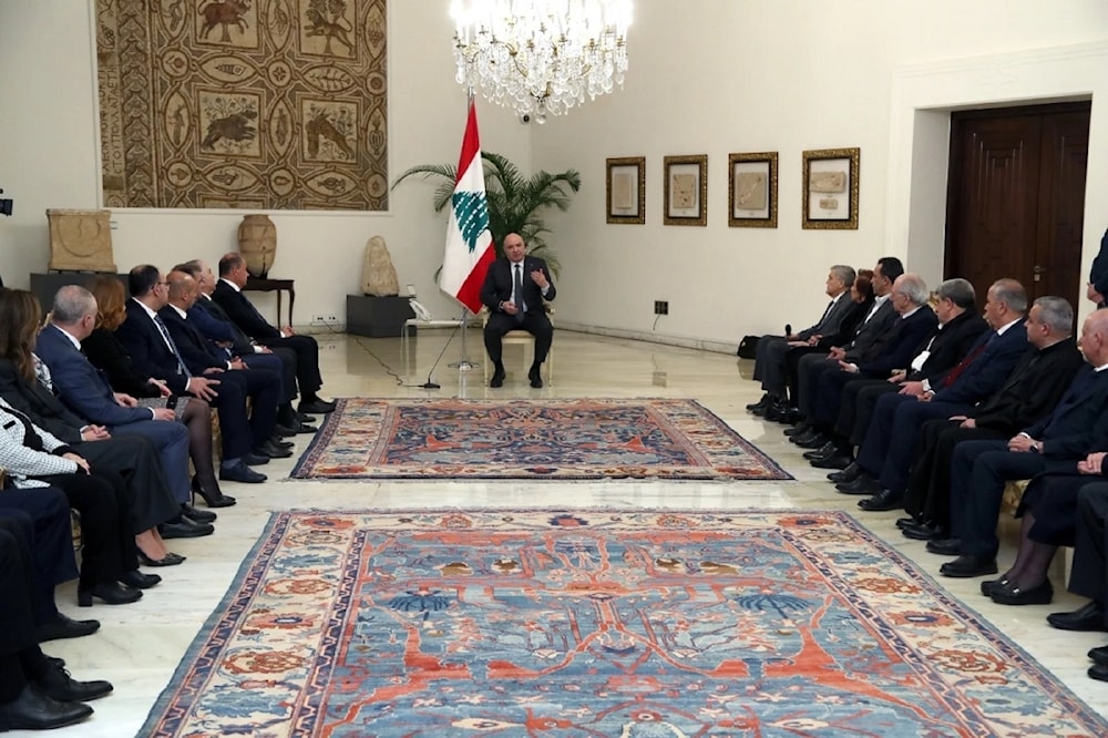 El presidente de Líbano, Joseph Aoun, reunido con el Consejo Económico, Social y Ambiental.