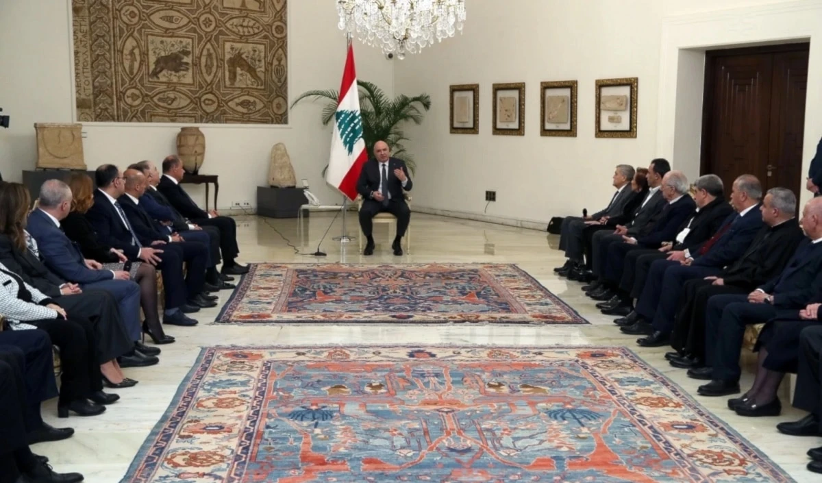 El presidente de Líbano, Joseph Aoun, reunido con el Consejo Económico, Social y Ambiental.