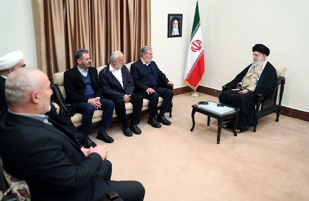 Encuentro en Teherán entre el líder de Irán, el ayatollah Sayyed Ali Khamenei, y dirigentes del movimiento Yihad islámica de Palestina.