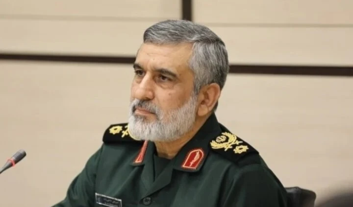 El comandante de la Fuerza Aeroespacial de la Guardia Revolucionaria Islámica de Irán, general Amir Ali Hajizadeh.