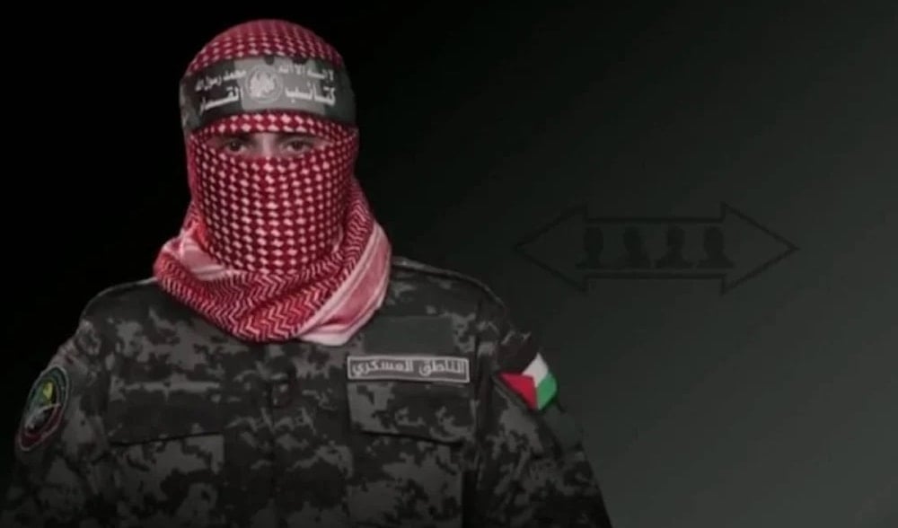 El portavoz de las Brigadas Al-Qassam, Abu Ubaida.