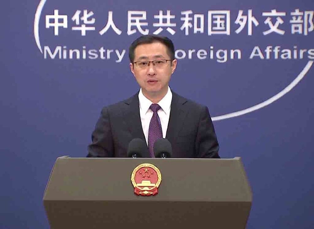 El portavoz del Ministerio de Relaciones Exteriores de China, Lin Jian.