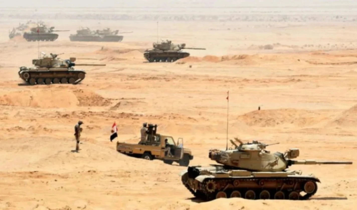 Fuerzas del Ejército egipcio desplazadas en la península de Sinaí.