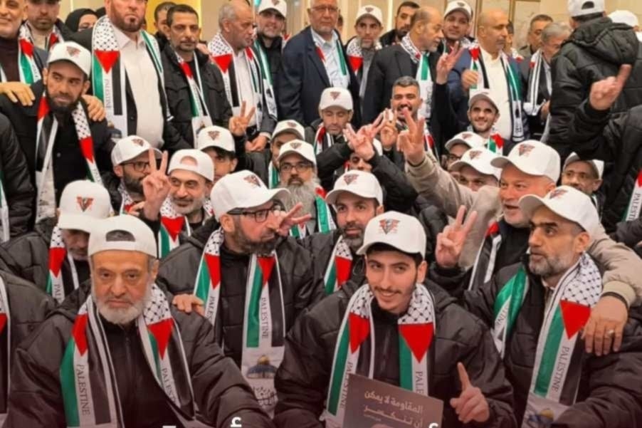 Prisioneros palestinos liberados. (Foto: Redes sociales)