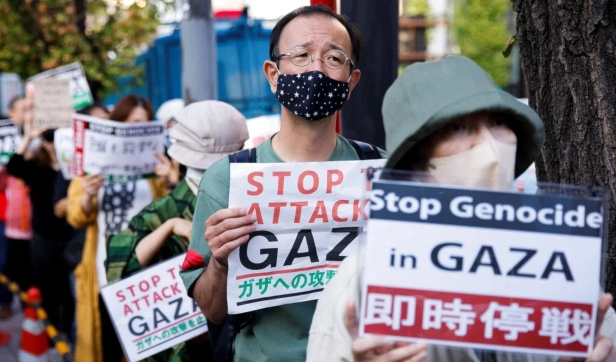 Japoneses exigieron el fin del genocidio israelí a Gaza.
