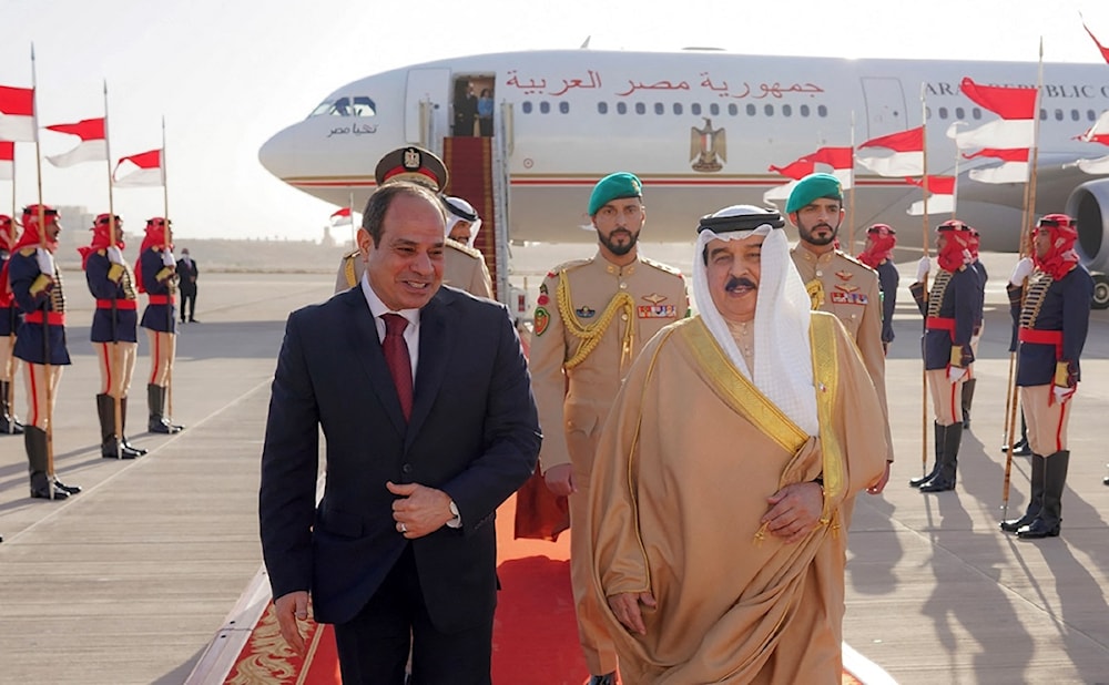 Momento de la visita de El Sisi a Bahréin en junio de 2022.